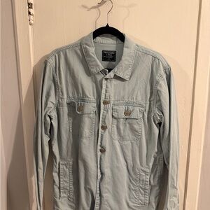 Abercrombie & Fitch Men's Light Blue Shirt Jacket Medium
